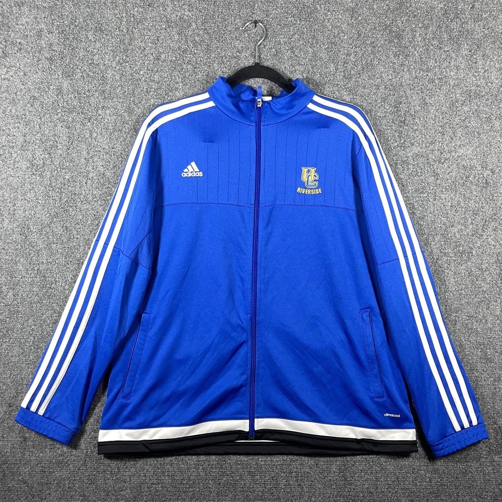 Adidas Climacool Zip Up Track Jacket UC Riverside College Blue Size 2XL #2200